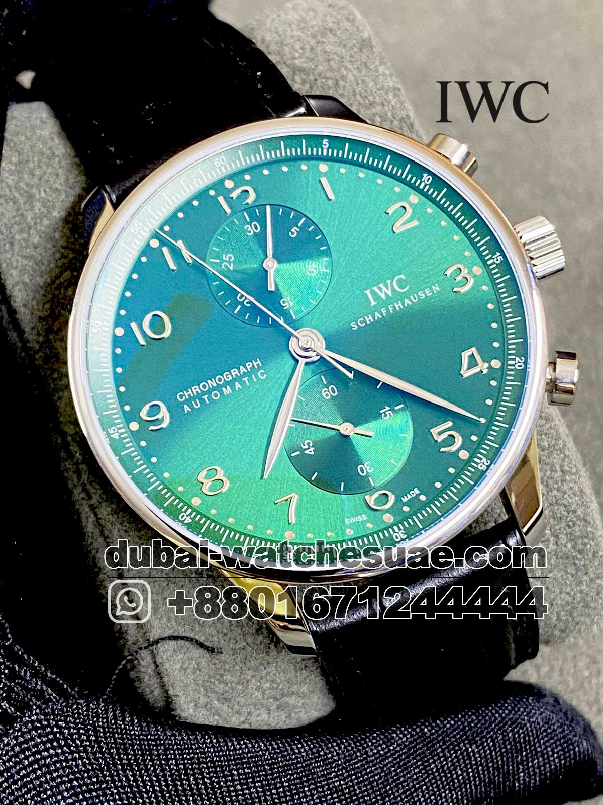 NEW IWC SCHAFFHAUSEN CHRONOGRAPH AUTOMATIC GREEN Replica Watches