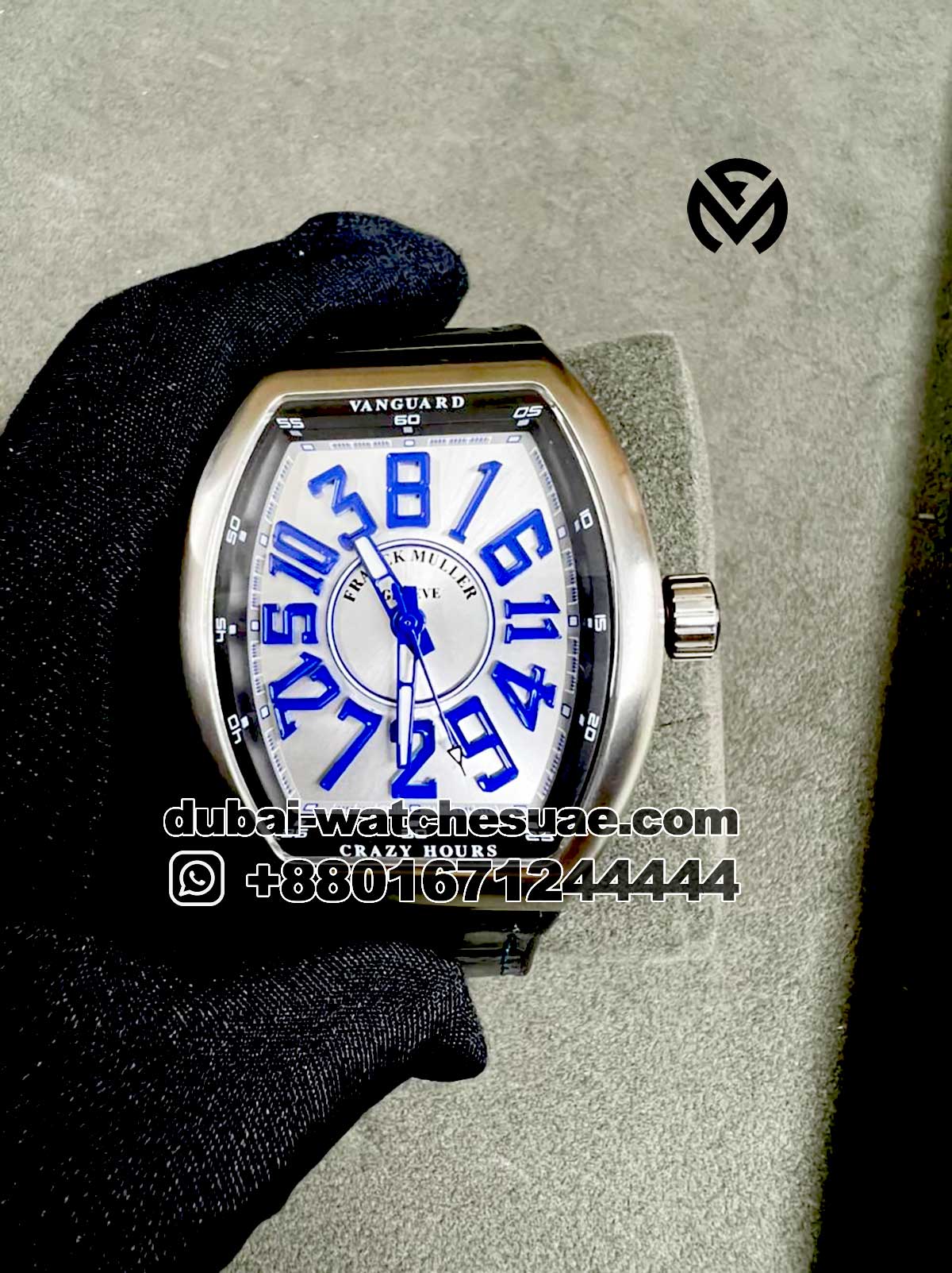 Franck Muller Vanguard Crazy hours Blue Replica Watches in Kuwait