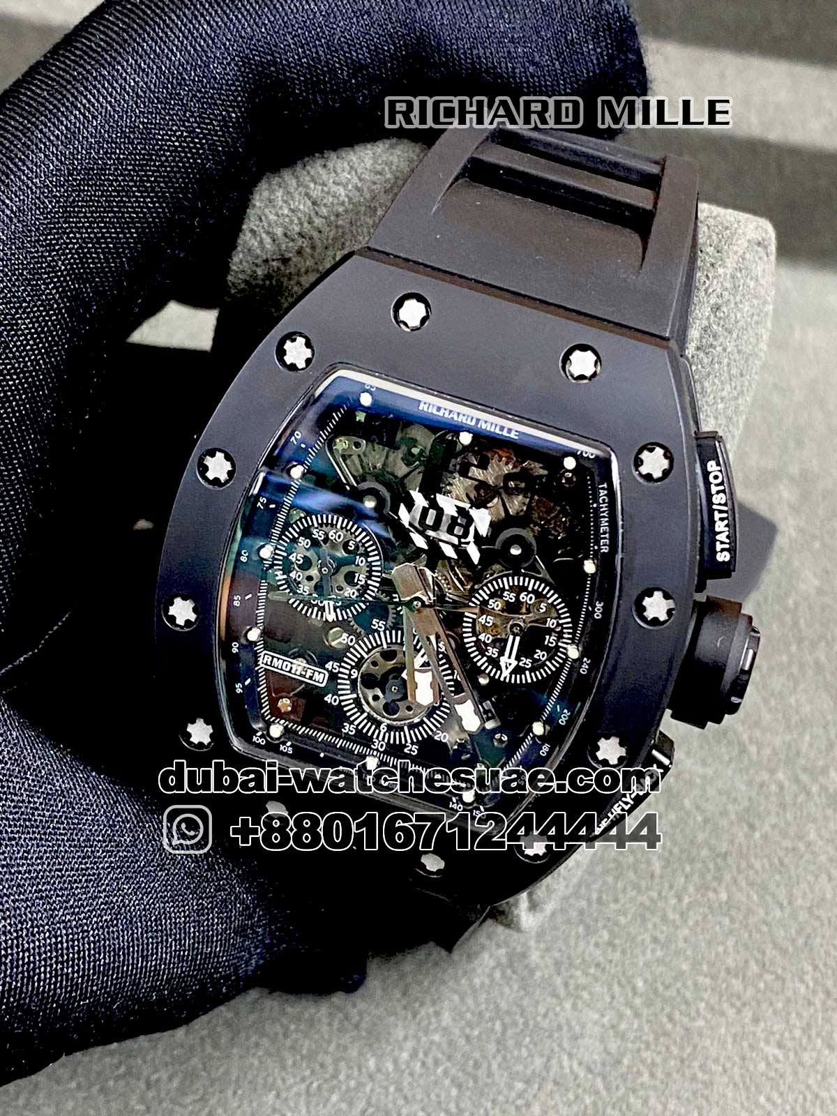 Richard Mille RM 011 03 Black Replica Watches in Kuwait