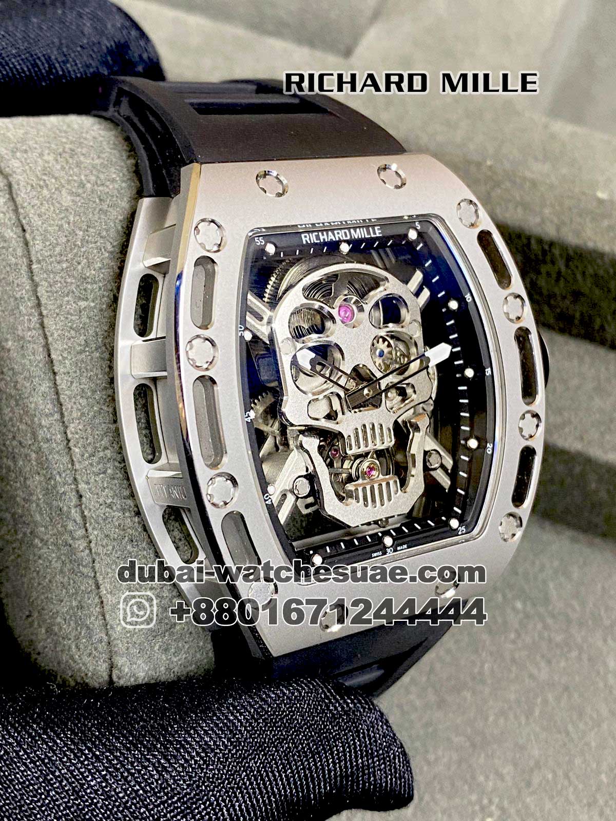 Richard Mille RM52 Skull Tourbillon Titanium Replica Super Clone